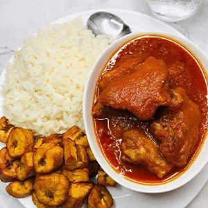 White rice and stew